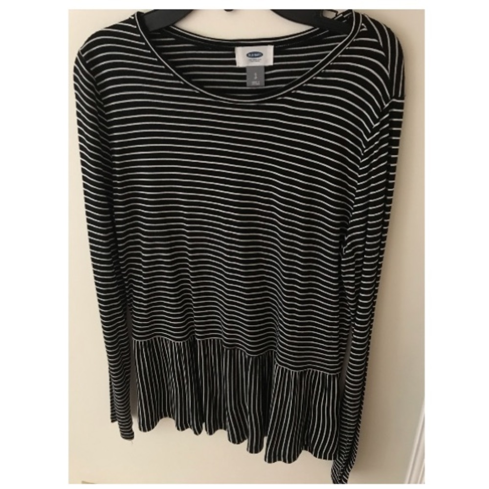 Old Navy striped peplum tee